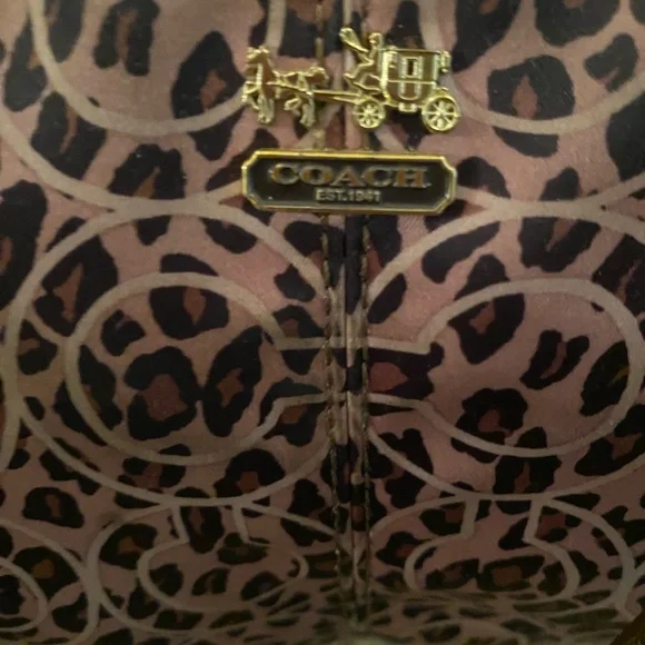 Vintage Coach Leopard Print Bag - Picture 2 of 8
